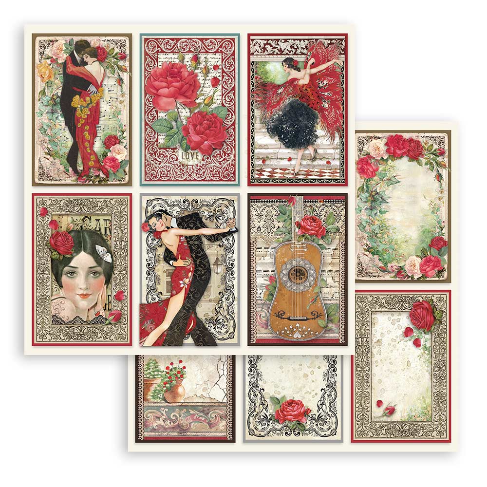 Stamperia - Desire - Scrapbooking Pad - 6x6 Inch - Messy Papercrafts