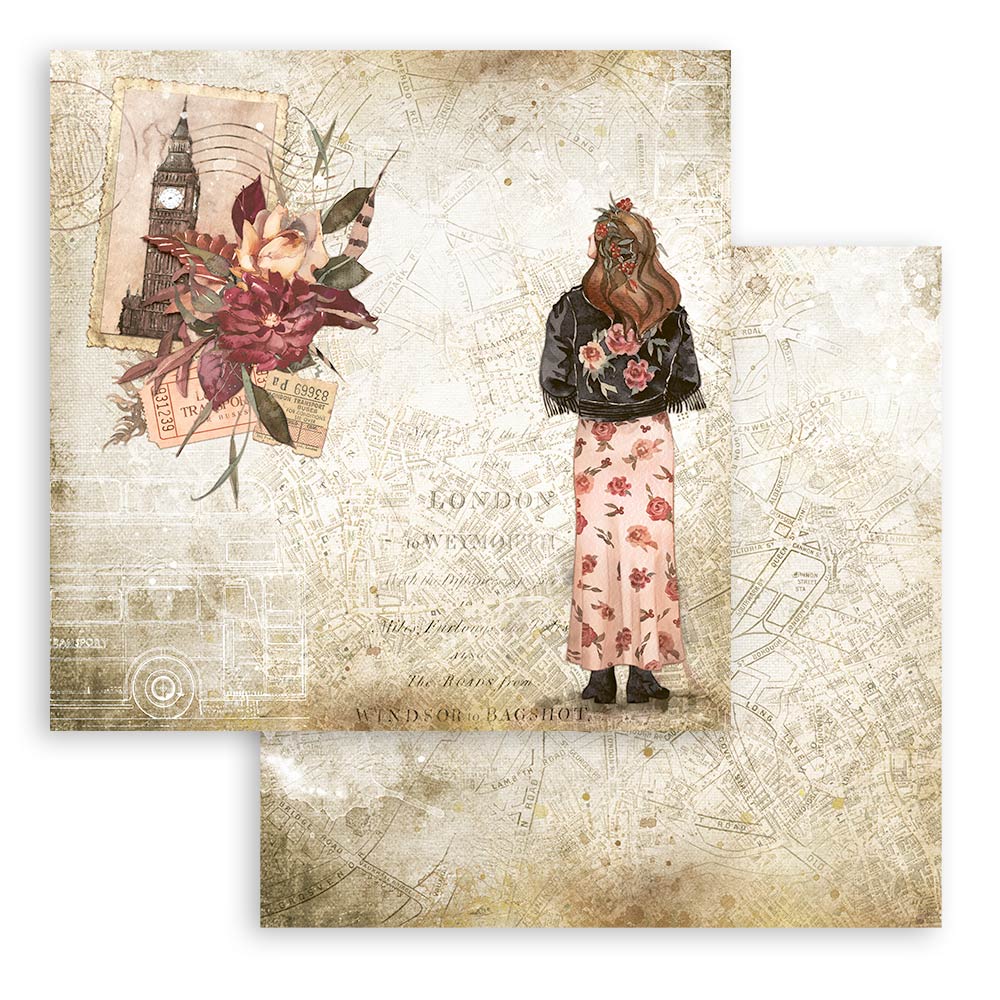 Stamperia - Our Way - Scrapbooking Pad - 6x6 Inch - Messy Papercrafts