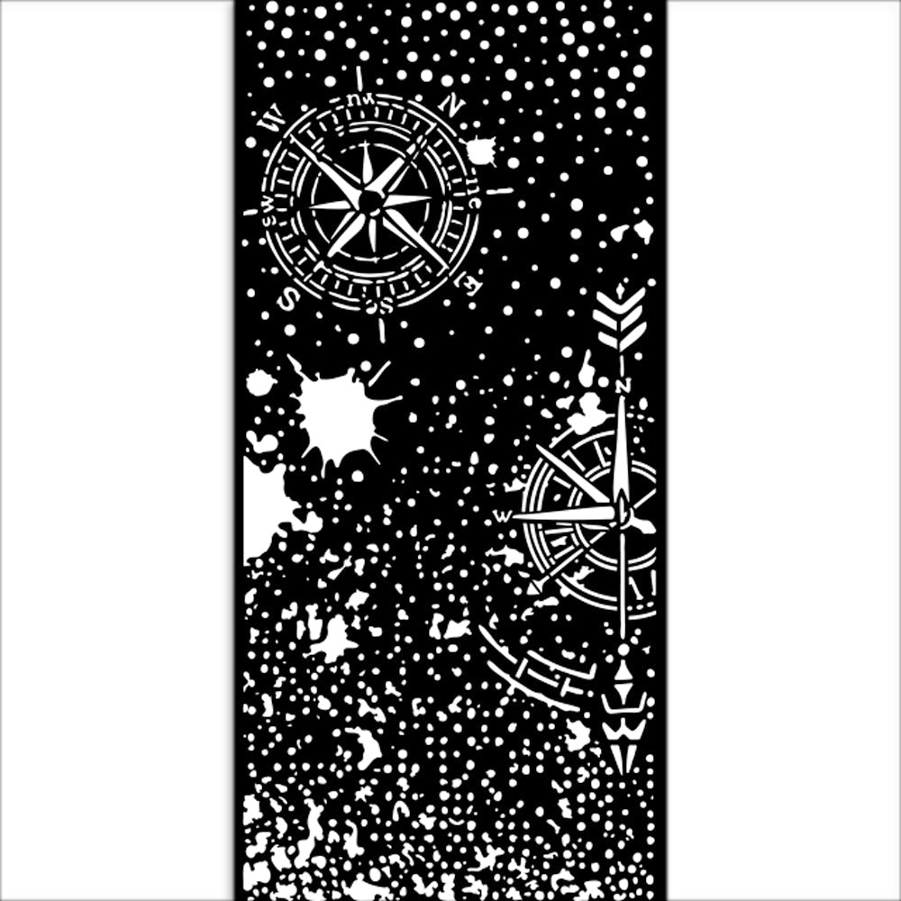 Stamperia - Stencil - Create Happiness - Compass - Messy Papercrafts