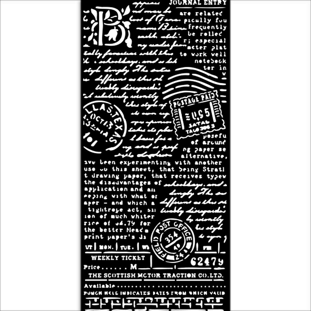 Stamperia - Stencil - Create Happiness - Post Card - Messy Papercrafts