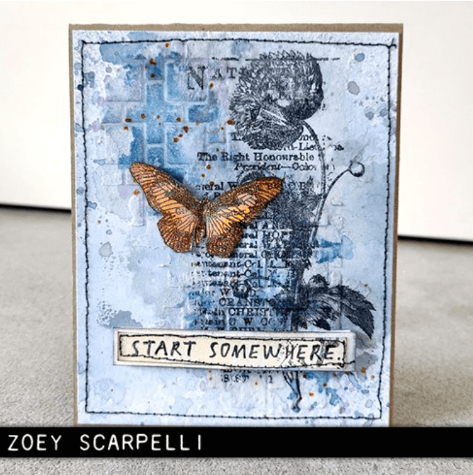 Stampers Anonymous - Tim Holtz - Cling Mounted Rubber Stamp Set - Botanic Collage - Messy Papercrafts