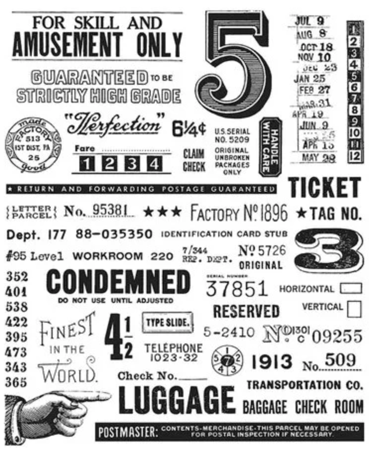 Stampers Anonymous - Tim Holtz - Cling Mounted Rubber Stamp Set - Eccentric - Messy Papercrafts