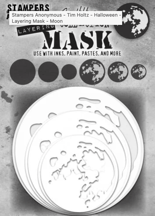 Stampers Anonymous - Tim Holtz - Layering Mask - Moon - Messy Papercrafts