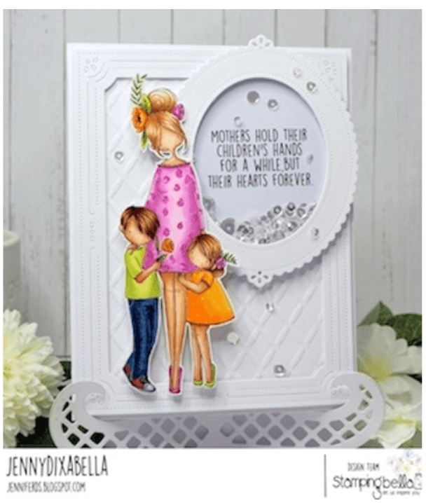 Stamping Bella - Rubber Stamp - Curvy Girl - Mom - Messy Papercrafts