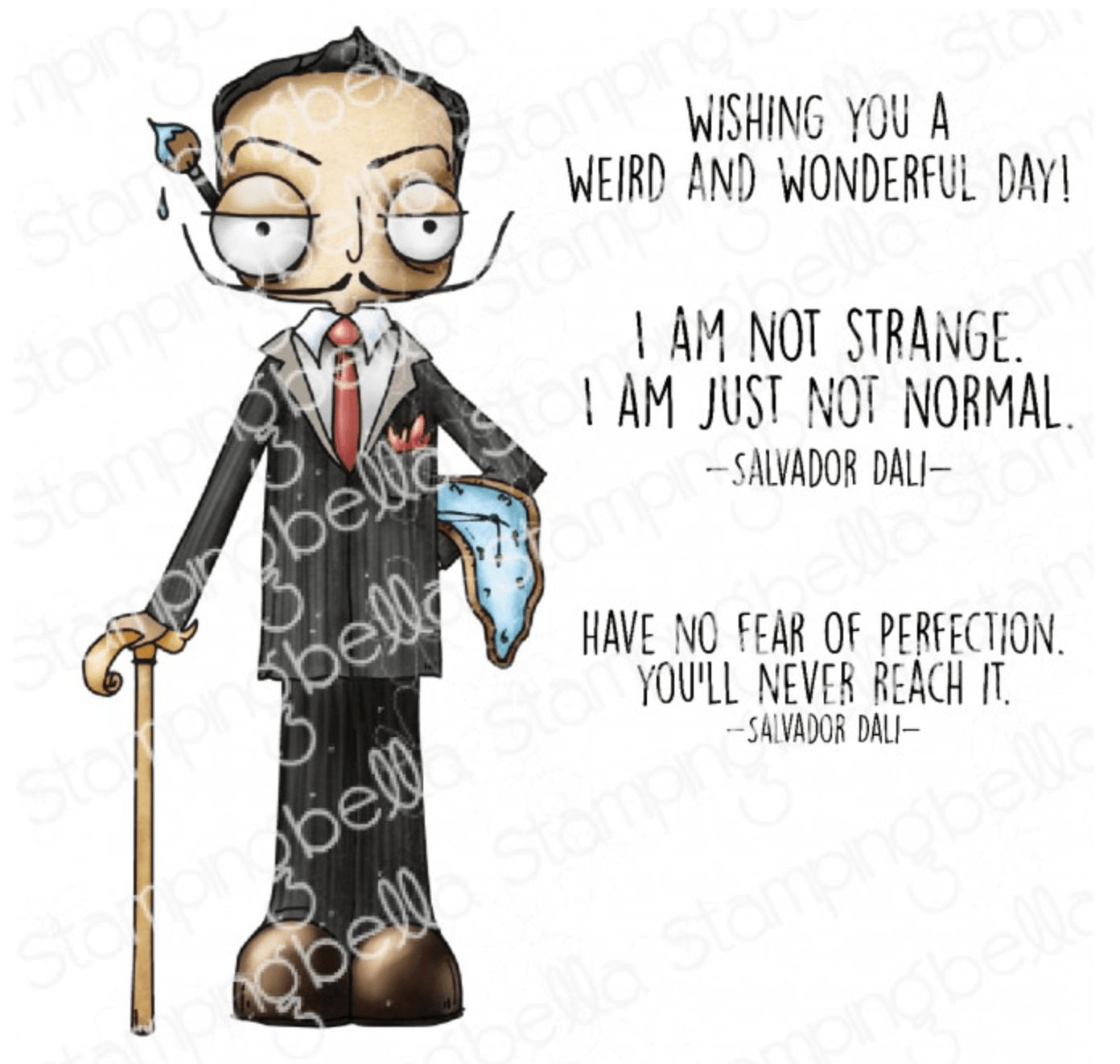 Stamping Bella - Rubber Stamp - Oddball Collection - Salvador Dali - Messy Papercrafts