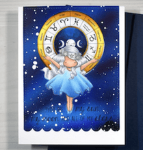Stamping Bella - Rubber Stamp - Tiny Townie - Astrology Chart - Messy Papercrafts