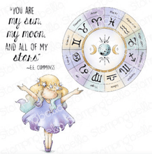 Stamping Bella - Rubber Stamp - Tiny Townie - Astrology Chart - Messy Papercrafts