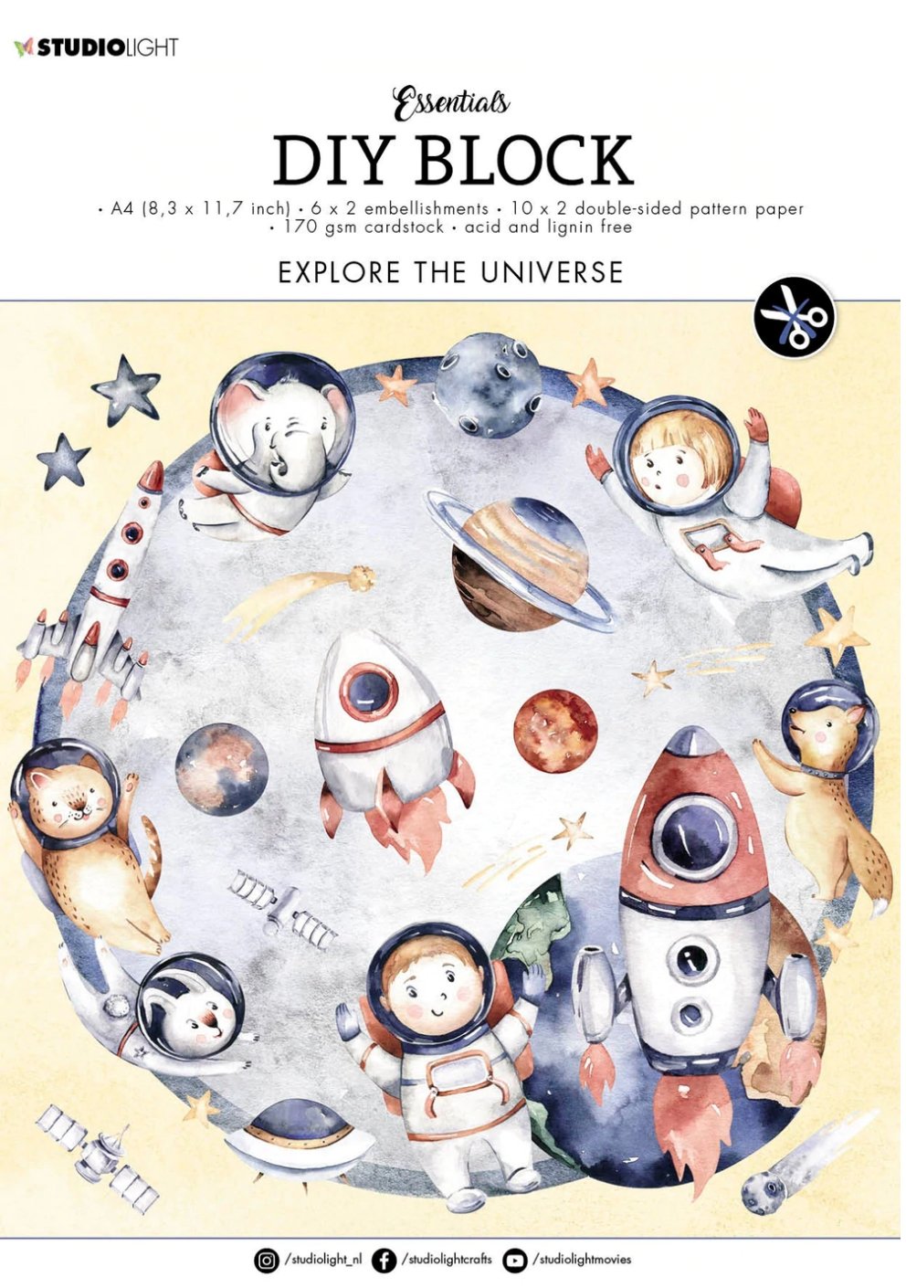Studio Light - DIY Block Explore The Universe - A4 - Essentials Nr.17 Studiolight