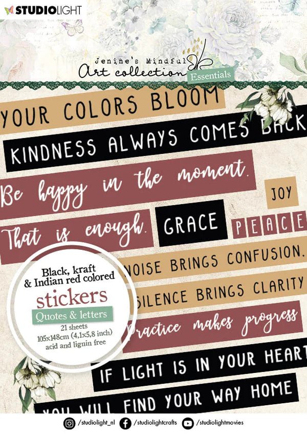 Studio Light -Jenine's Mindful Art Collection - Stickers - Messy Papercrafts