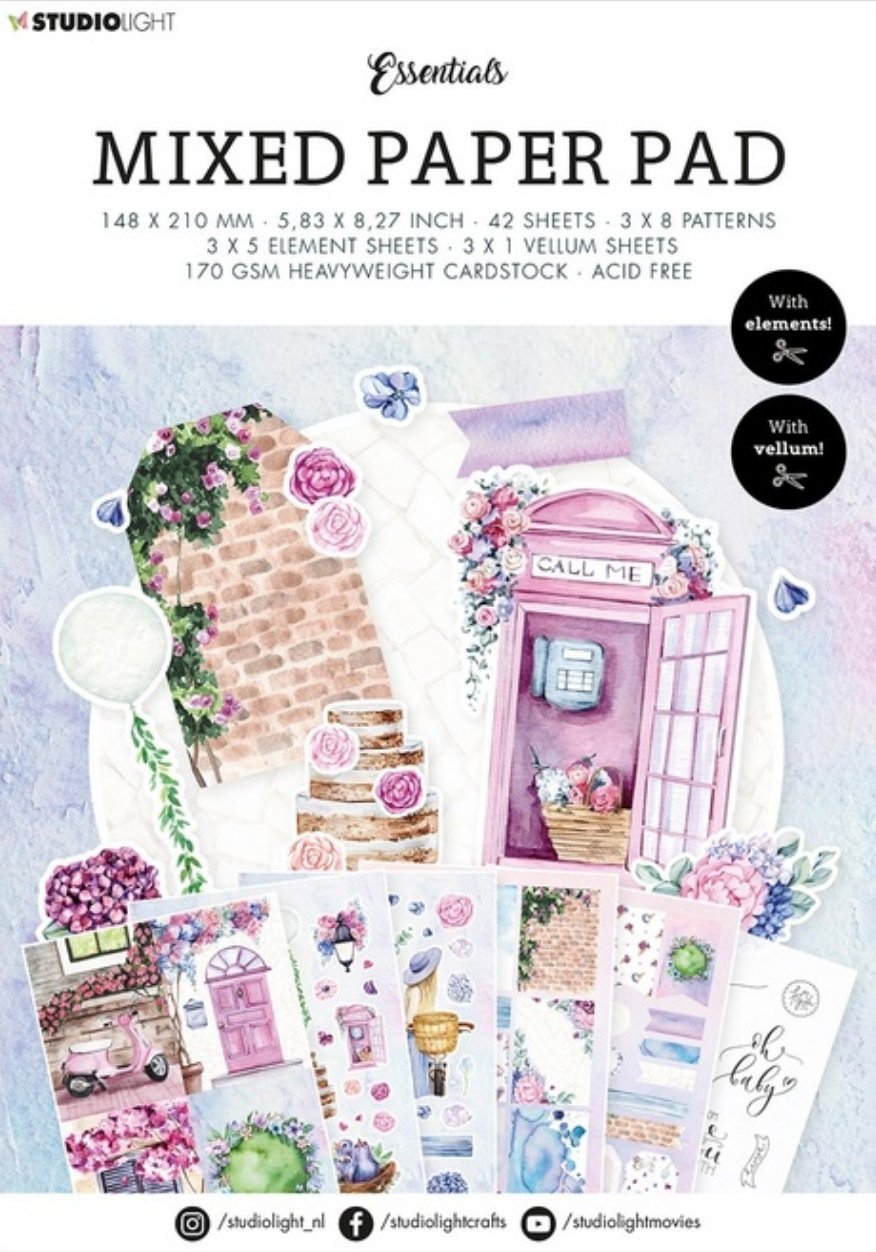 Studio Light - Mixed Paper Pad A5 - Nr. 15 Studiolight