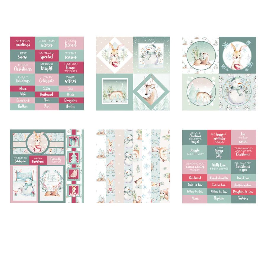 The Paper Boutique - Let it Snow - Embellishment Pad - 8x8 Inch - Messy Papercrafts