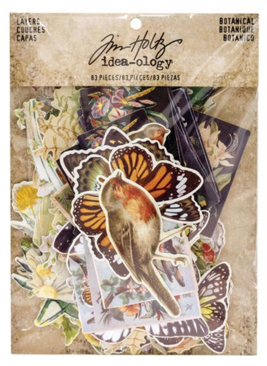 Tim Holtz Idea ology Pack of 83 Botanical Layers Tim Holtz