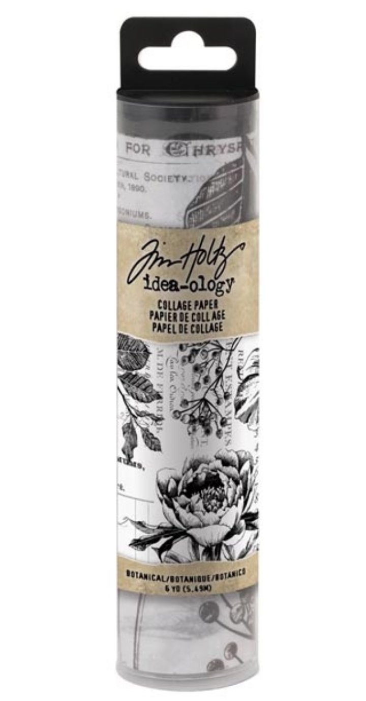 Tim Holtz Ideaology Collage Paper 6x6 yds Botanical Tim Holtz