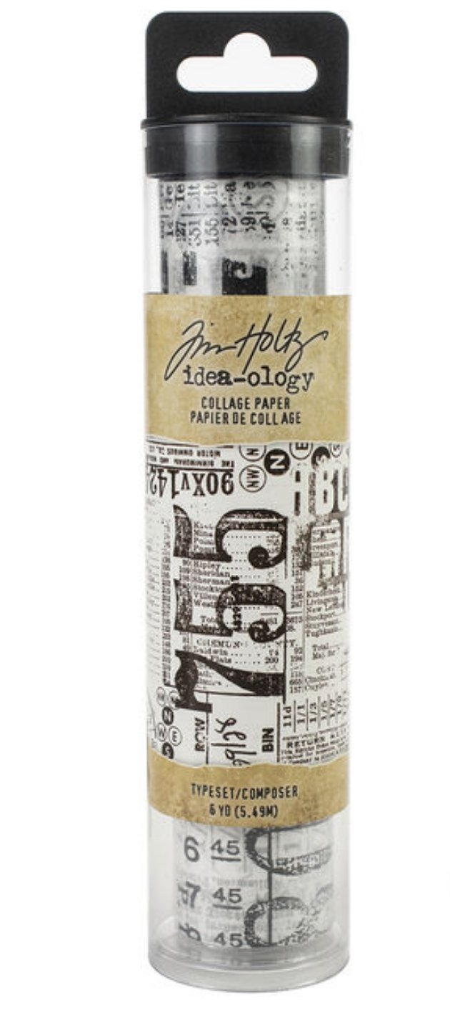Tim Holtz Ideaology Collage Paper Typeset Tim Holtz
