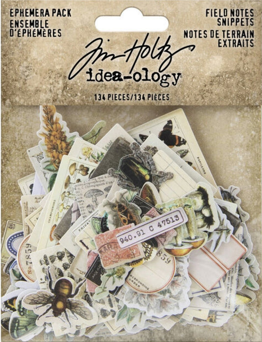 Tim Holtz Ideaology Ephemera Snippets Field Notes Tim Holtz