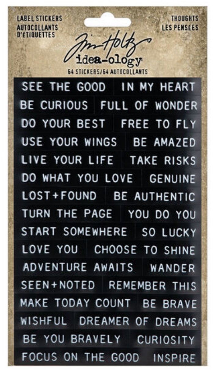Tim Holtz Label Stickers Thoughts Ideology Tim Holtz