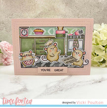 Time For Tea - Baked With Love Kitchen Add On - Stamp Set - 4x6 Time For Tea