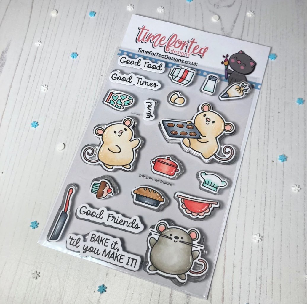 Time For Tea - Baked With More Love - Stamp Set - 4x6 Time For Tea
