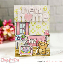 Time For Tea Designs - New Home Sentiment Dies - Messy Papercrafts