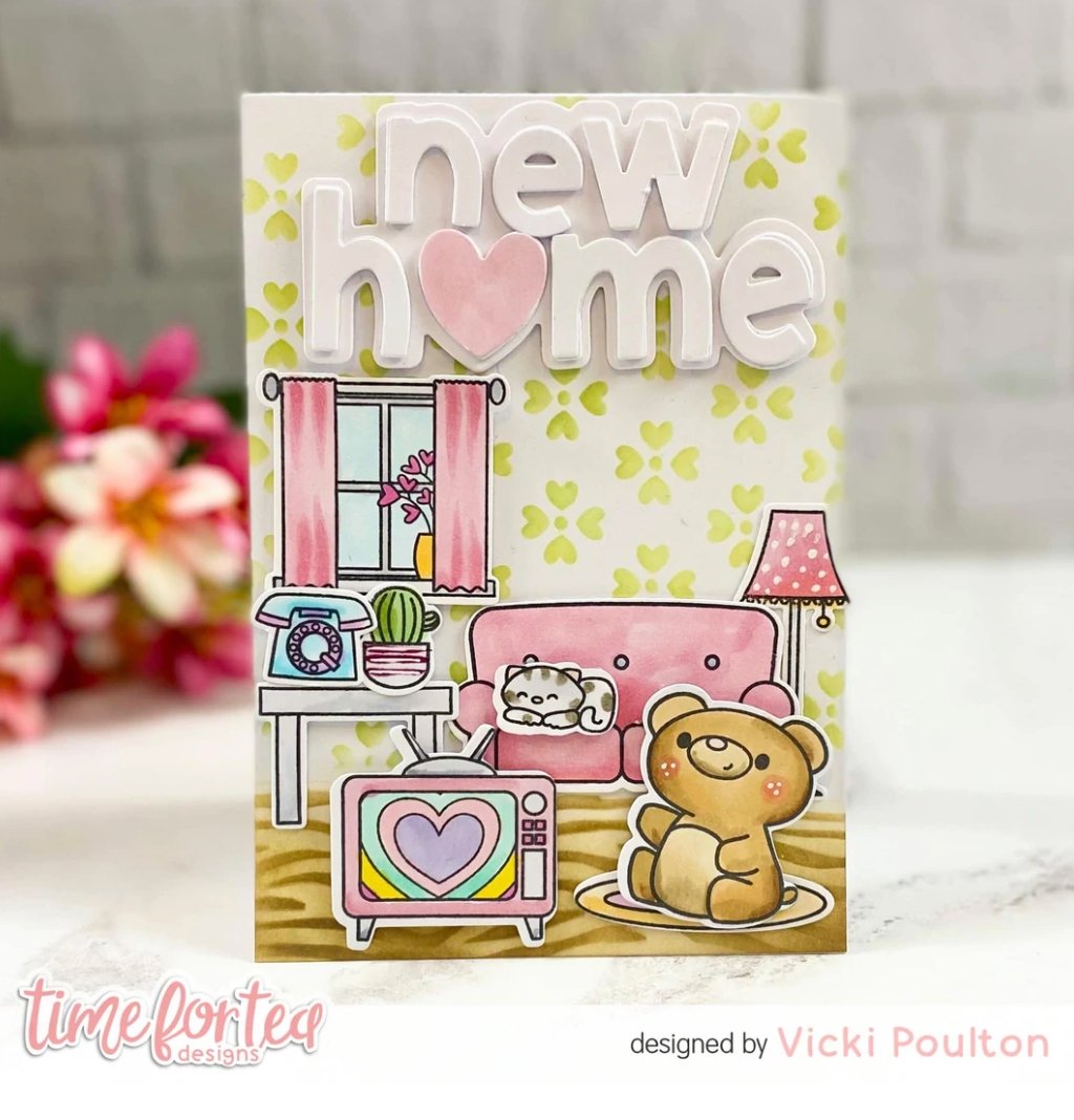 Time For Tea Designs - New Home Sentiment Dies - Messy Papercrafts