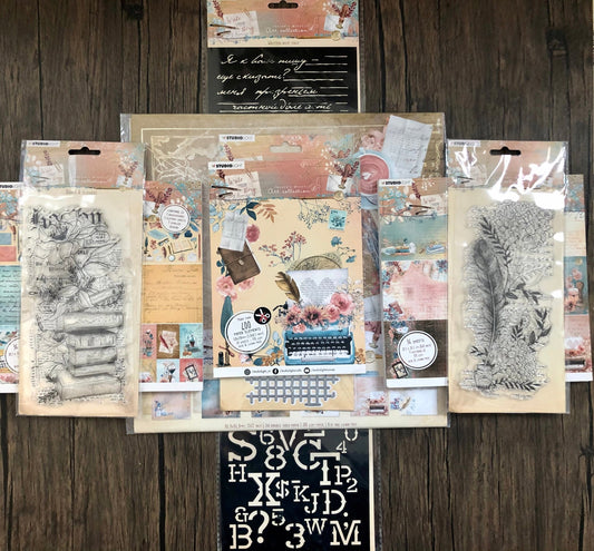 Unboxing of the new paper collection "Write Your Story" by Jenine's Mindful Art (Studio Light) - Messy Papercrafts