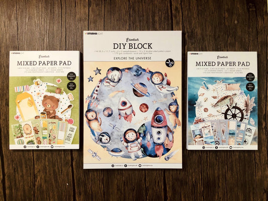 Unboxing Of The New Studio Light Products: Mixed Paper Pad, DIY Block, Stamps & More - Messy Papercrafts