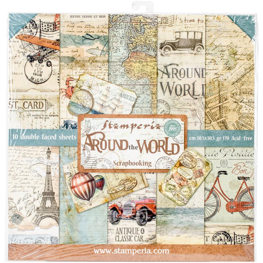 12x12 - Around The World - Double-Sided Paper Pad - Stamperia