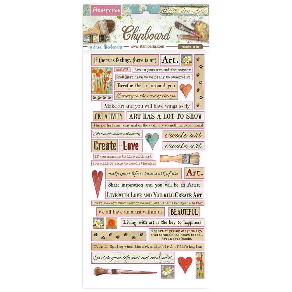 Chipboard - Atelier Quotes - Atelier Des Arts - Stamperia