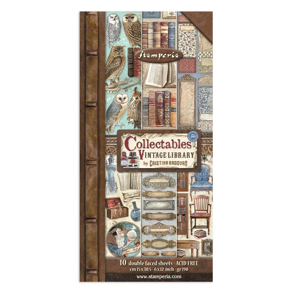 Collectables - Vintage Library - 6x12 Inch - 10 Sheets - Stamperia