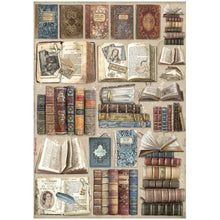 Vintage Library - Books - Rice Paper - Stamperia