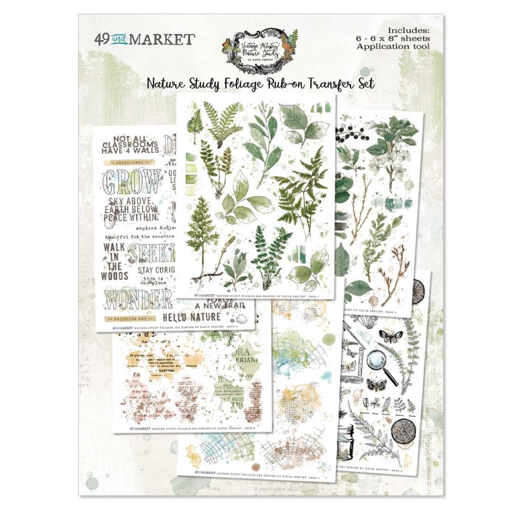 Rub-Ons - Foliage - 6x8 - 6/Sheets - Nature Study - 49 and Market