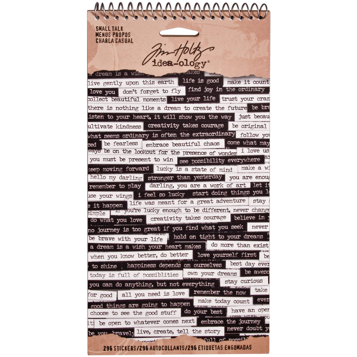 Small Talk - Spiral Bound Sticker Book - Ideaology - Tim Holtz