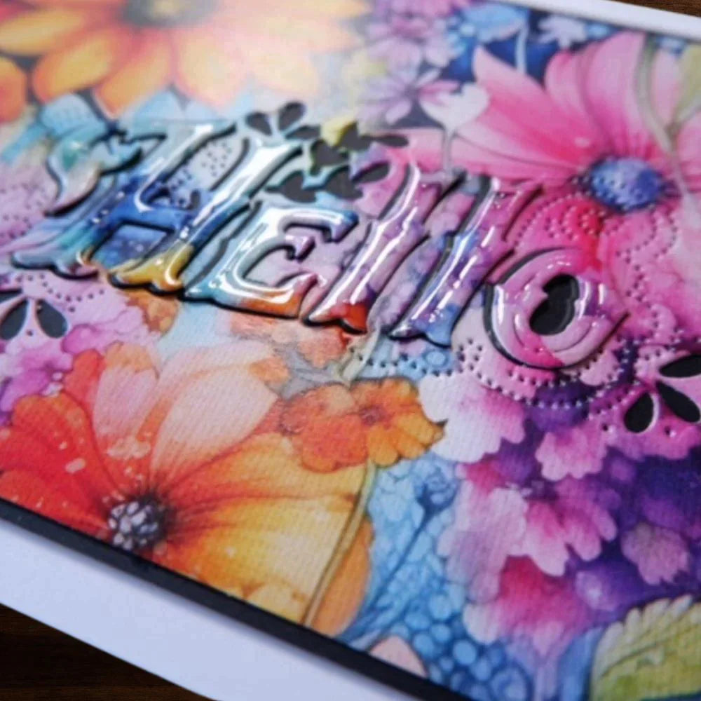 6x6 Inch - Rainbow Twirl - Double Sided Paper - Paper Rose