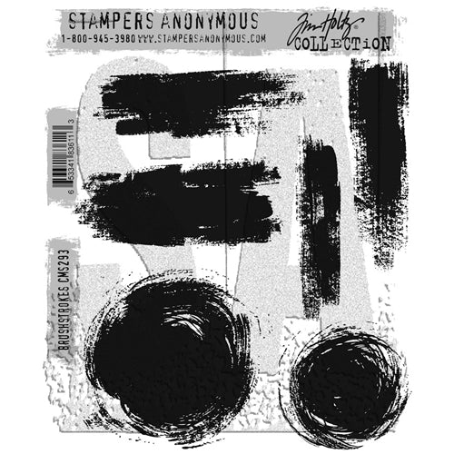 Stamp Set - Brushstrokes CMS293 - Tim Holtz Cling Mount Stamps - Stampers Anonymous