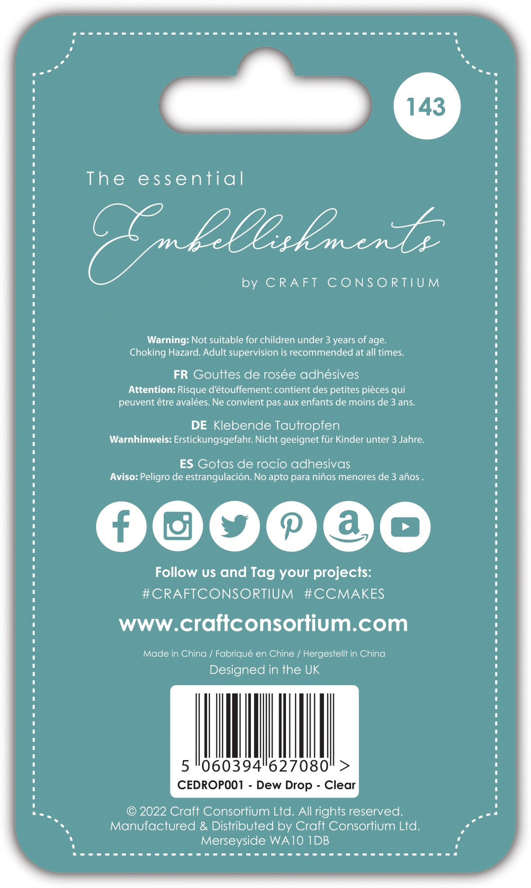 Adhesive Dew Drops - Clear - Craft Consortium