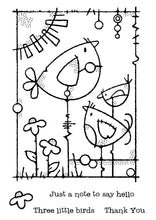 Three Little Birds - Clear Stamp - Woodware Craft Collection - 4x6