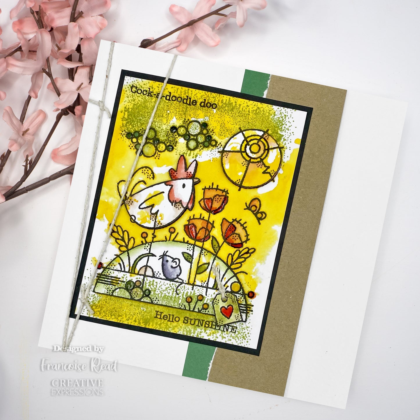 Rooster Meadow - Clear Stamp - Woodware Craft Collection - 4x6