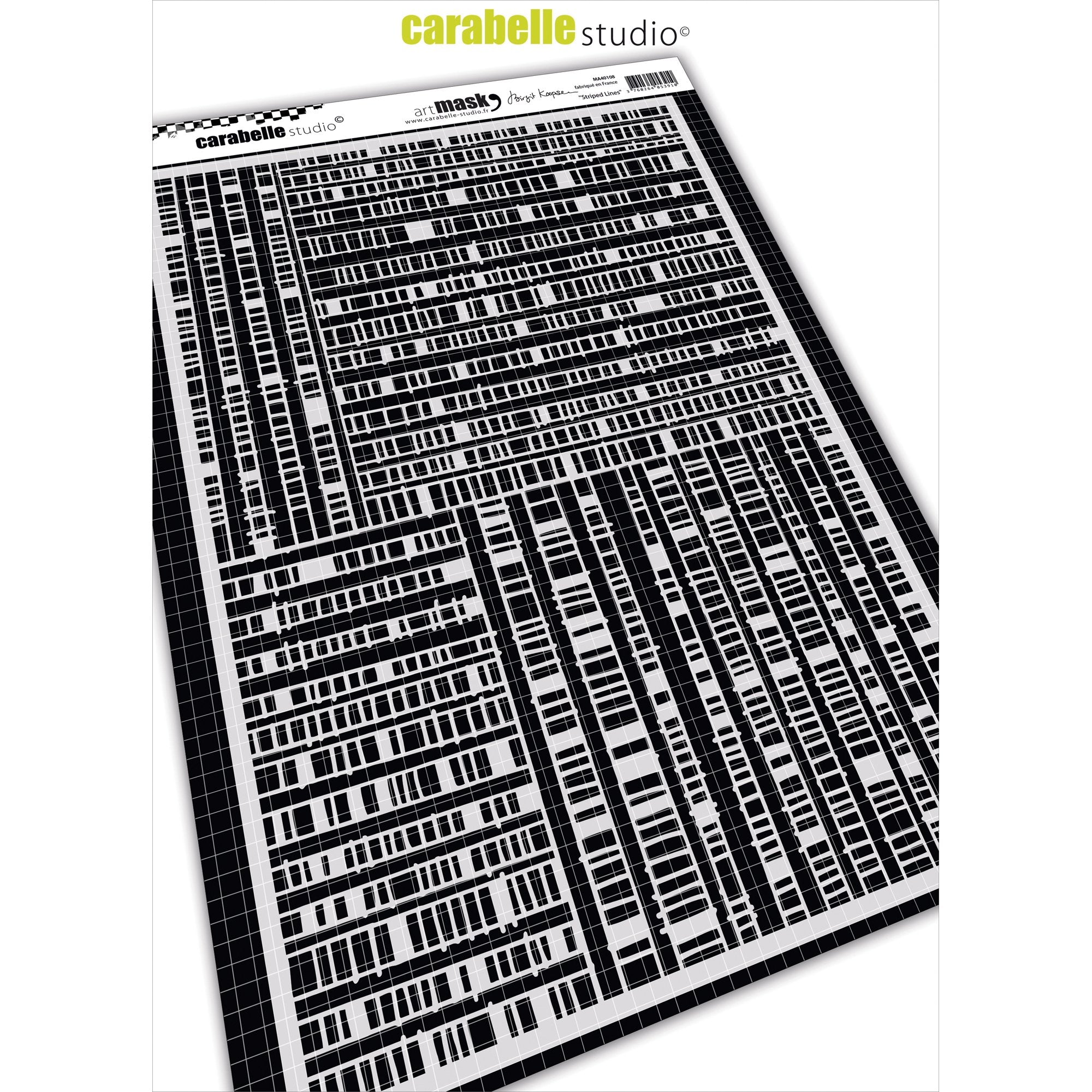 Stencil A4 - Striped Lines - Birgit Koopsen - Carabelle Studio