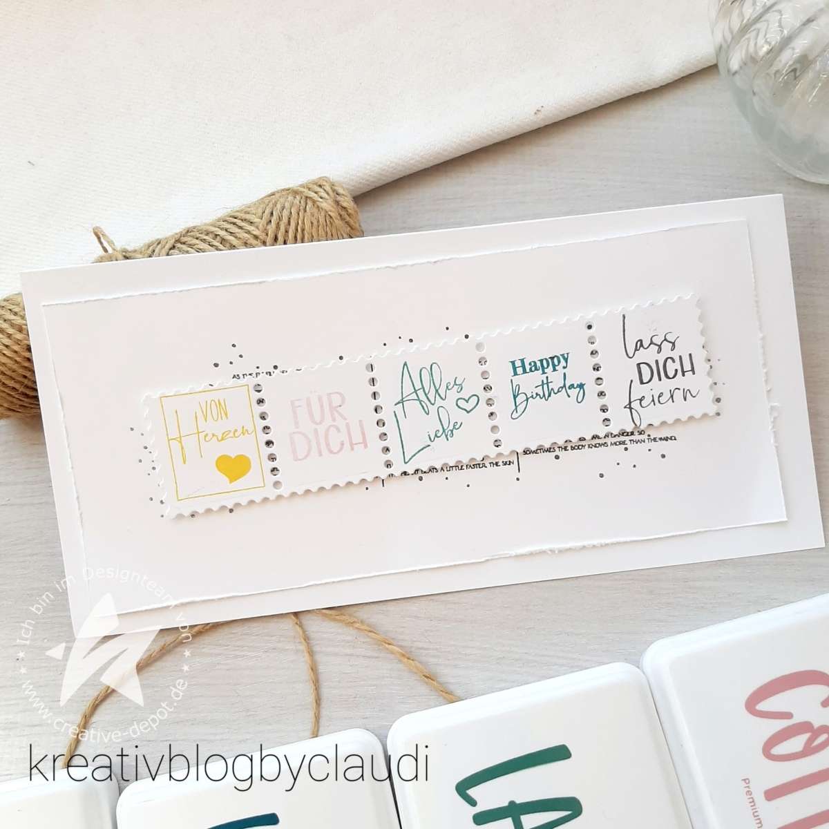 Die - Postage Strips - Briefmarken Streifen - Creative Depot