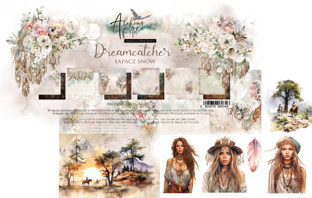 12x12 - Dreamcatcher - 6 Double Sided Papers - Alchemy Of Art