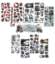 6x12 - White Lady- Art Journal Fussy Cutting Set - Alchemy Of Art