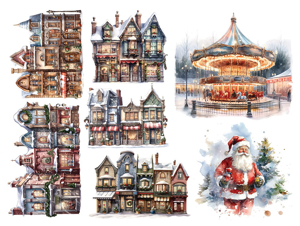 8x8 - Merry Christmas - 12 Double Sided Papers - Alchemy Of Art