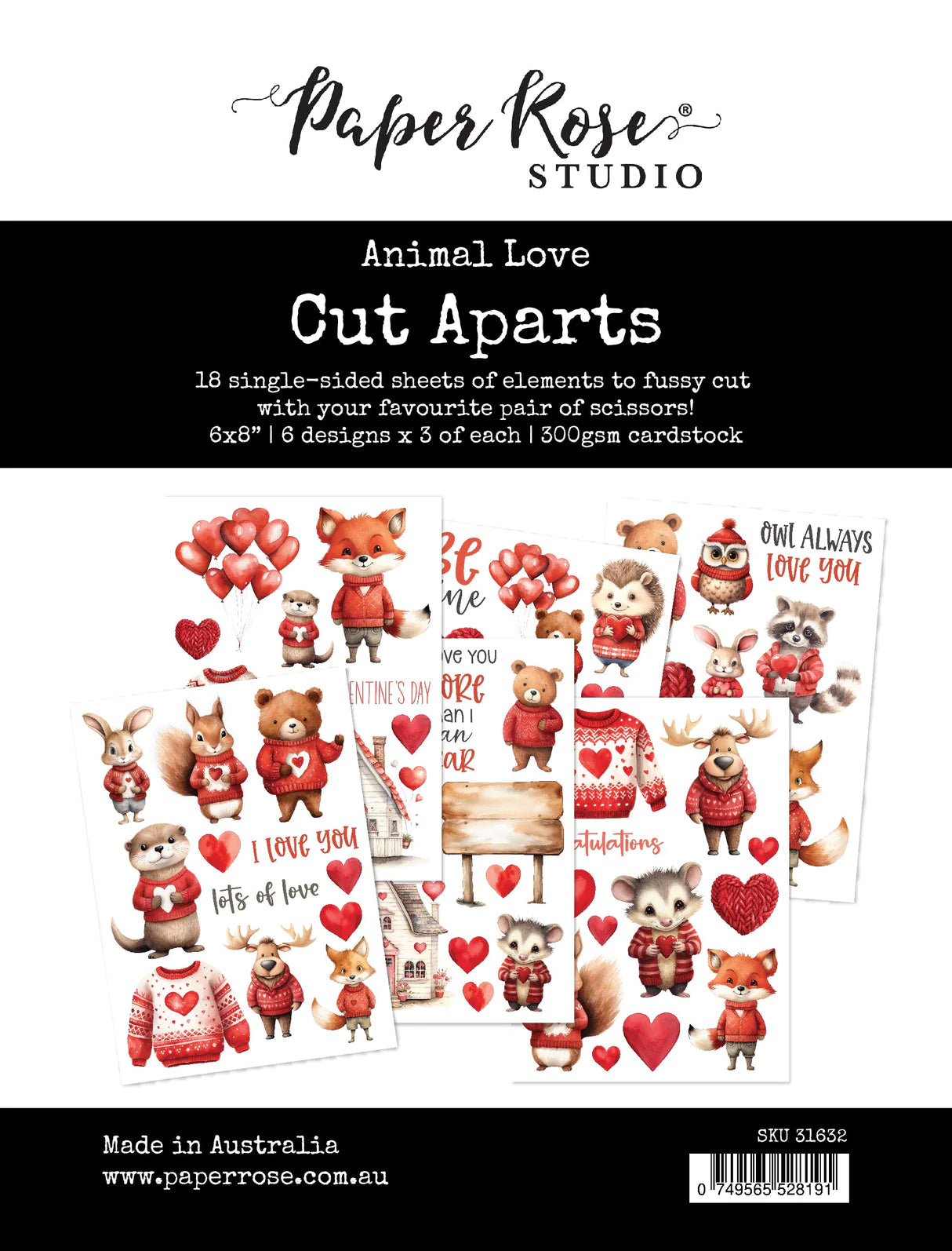 Cut Aparts - Animal Love - Paper Rose