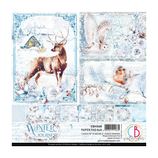 8x8 - Paper Pad 12/Pkg - Winter Journey - Ciao Bella