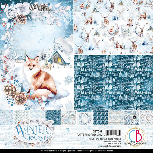 12x12 - Patterns Pad 8/Pkg - Winter Journey - Ciao Bella