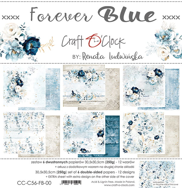 12x12 Inch - Forever Blue - Craft O Clock