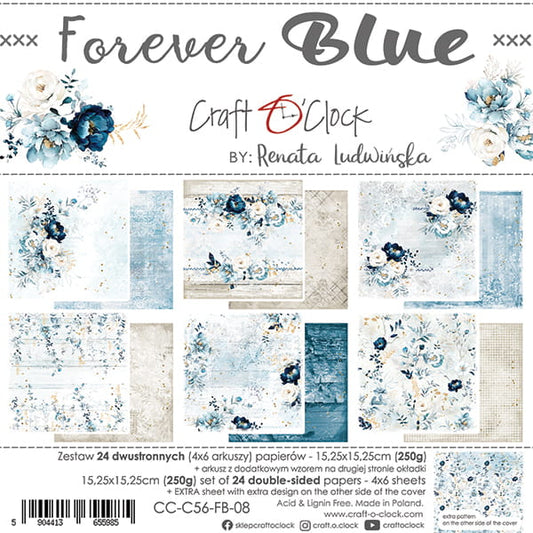 6x6 Inch - Forever Blue - Craft O Clock