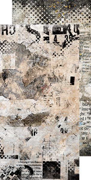 6x12 Inch - Set of Basic Papers - Clang and Dirt - Craft O Clock