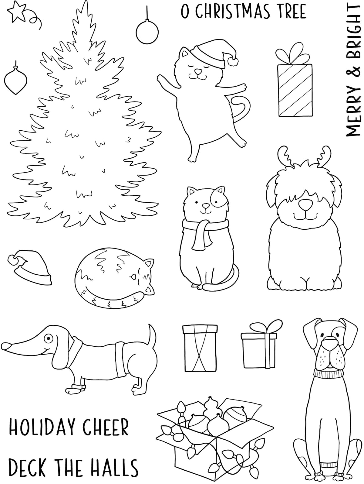 6x8 - Clear Stamp Set -Jane's Doodles - O Christmas Tree - Creative Expressions