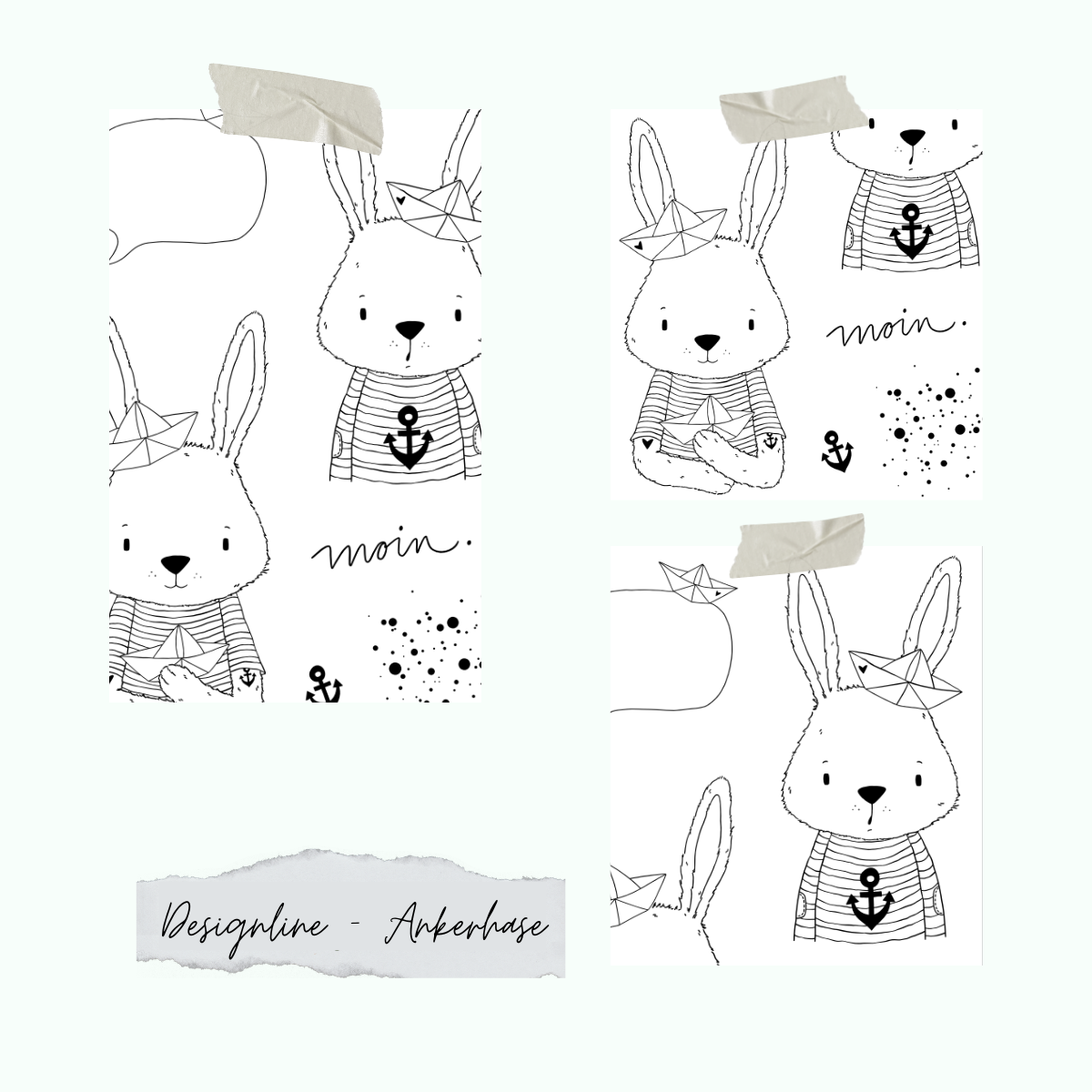 Clear Stamp Set - Bunny with Anchor - Ankerhase - A6 - Creative Depot